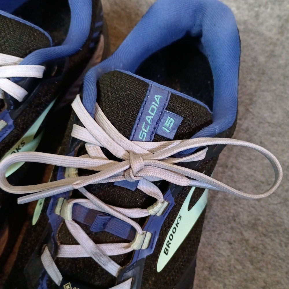 Brooks Women's 10.5 Cascadia 15 GTX Black Marlin Trail Running Waterproof Shoes - Picture 7 of 12